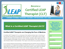 Tablet Screenshot of certifiedleaptherapist.com